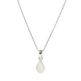 Pendant Sterling Silver Rainbow Moonstone Rain Drop