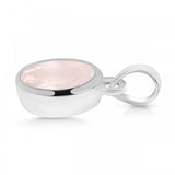 Necklace Rose Quartz Oval Drop