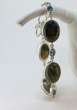 Bracelet Sterling Silver Labradorite & Blue Topaz