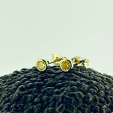 Studs 9ct Yellow Gold Citrine