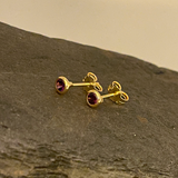 Stud 9ct Gold Amethyst