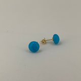 Turquoise Stud 18ct Gold