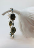 Bracelet Sterling Silver Labradorite & Blue Topaz