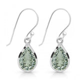 Green Amethyst Rain Drop Earrings