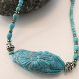 Turquoise & Sterling Silver Bead Necklace
