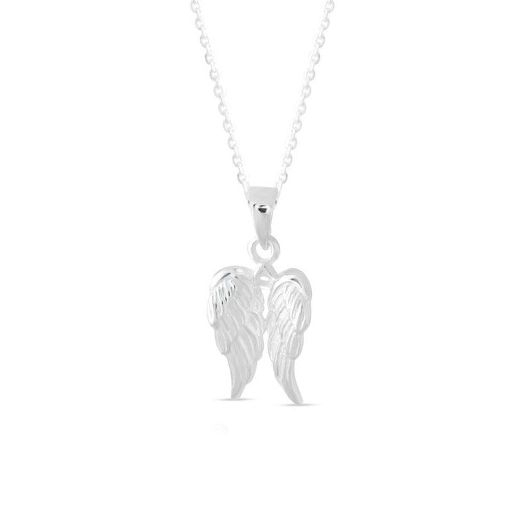 Angel wings locket necklace on sale sterling