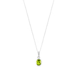 Pendant Sterling Silver Peridot Oval