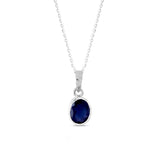 Pendant Sterling Silver Iolite Oval
