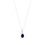 Pendant Sterling Silver Iolite Oval