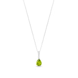 Pendant Sterling Silver Peridot Raindrop