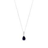 Pendant Sterling Silver Iolite Raindrop