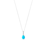 Pendant Sterling Silver Turquoise Raindrop