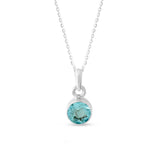 Pendant Sterling Silver Aquamarine Handmade