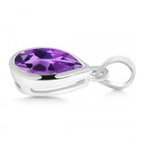 Sterling Silver and Amethyst Rain Drop Pendant