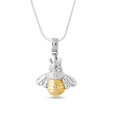 Pendant Sterling Silver & Gold Plated Queen Bee