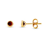 Studs 9ct Gold Garnet