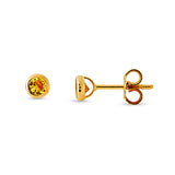 Studs 9ct Yellow Gold Citrine