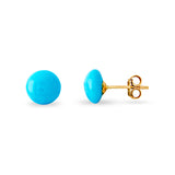 Turquoise Stud 18ct Gold