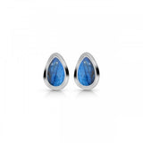 Labradorite and Sterling Silver Rain Drop Stud Earrings