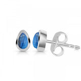 Labradorite and Sterling Silver Rain Drop Stud Earrings