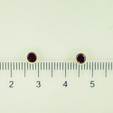 Studs 9ct Gold Garnet