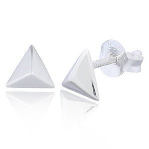 Sterling Silver Pyramid Studs