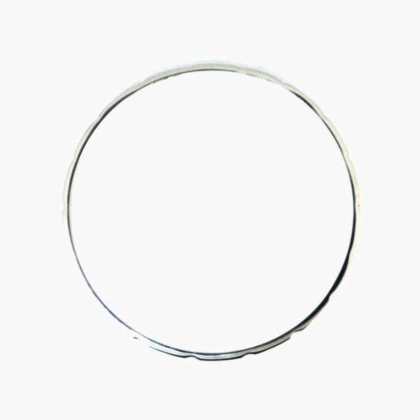 Bangle Sterling Silver Indent Handmade