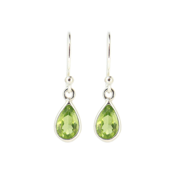 Sterling Silver Peridot Rain Drop Earrings