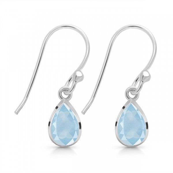 Aquamarine Rain Drop Earrings