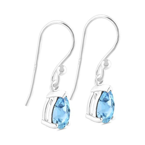 Blue Topaz Raindrop Earrings