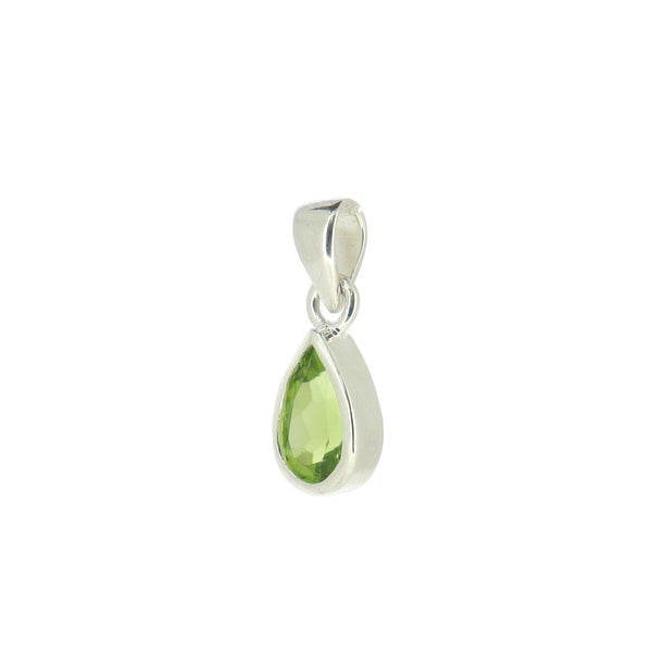 Pendant Sterling Silver Peridot Rain Drop