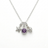 Ocean Breeze Charm Necklace - Amethyst