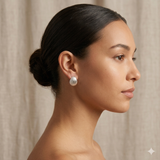 Sterling Silver Seashell Stud Earrings
