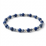 Lapis Lazuli, Sodalite & Faceted Labradorite Bracelet