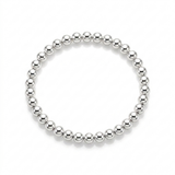 Sterling Silver 5mm Bead Ball Bracelet (2 sizes)