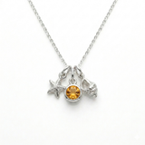 Ocean Breeze Charm Necklace – Citrine