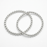 Sterling Silver 5mm Bead Ball Bracelet (2 sizes)
