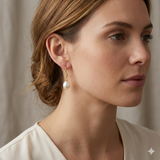 Classic 9ct Gold & Freshwater Pearl Drop Earrings