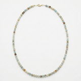 Natural Amazonite & 9ct Gold Beaded Necklace