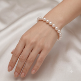 Bracelet Fresh Water Pearls Grade A Round 9-10 mm White
