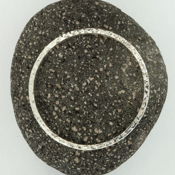 Bangle Sterling Silver Hammered