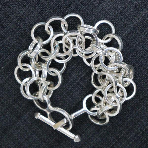 Round Link Heavy Bracelet Handmade