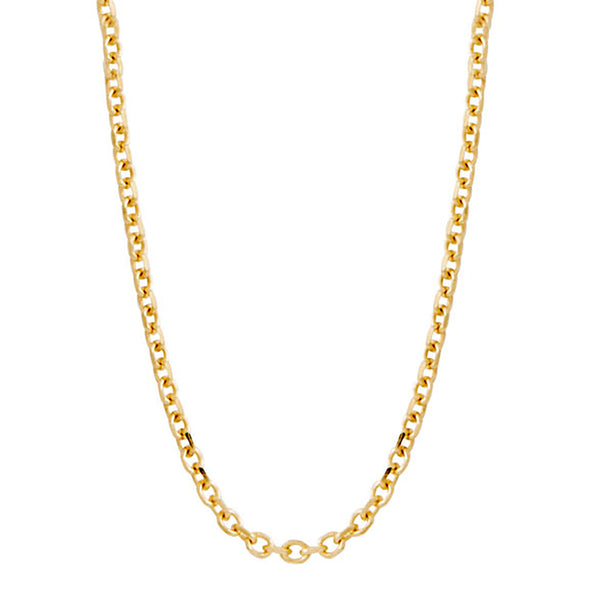 Chain 9ct Yellow Gold Diamond Cut Trace 16-18 Inch