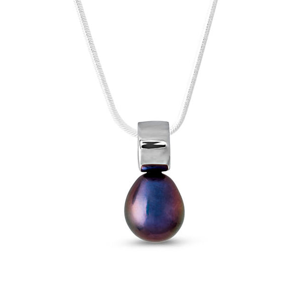 Pendant Sterling Silver Rice Fresh Water Pearl 8-8.5mm
