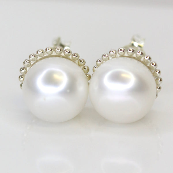Studs Sterling Silver Pearl 'Fancy'