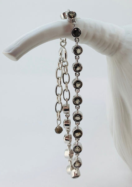 Bracelet Sterling Silver Smoky Quartz