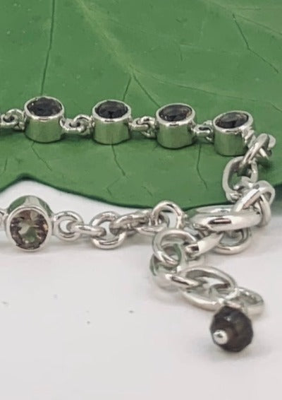 Bracelet Sterling Silver Smoky Quartz